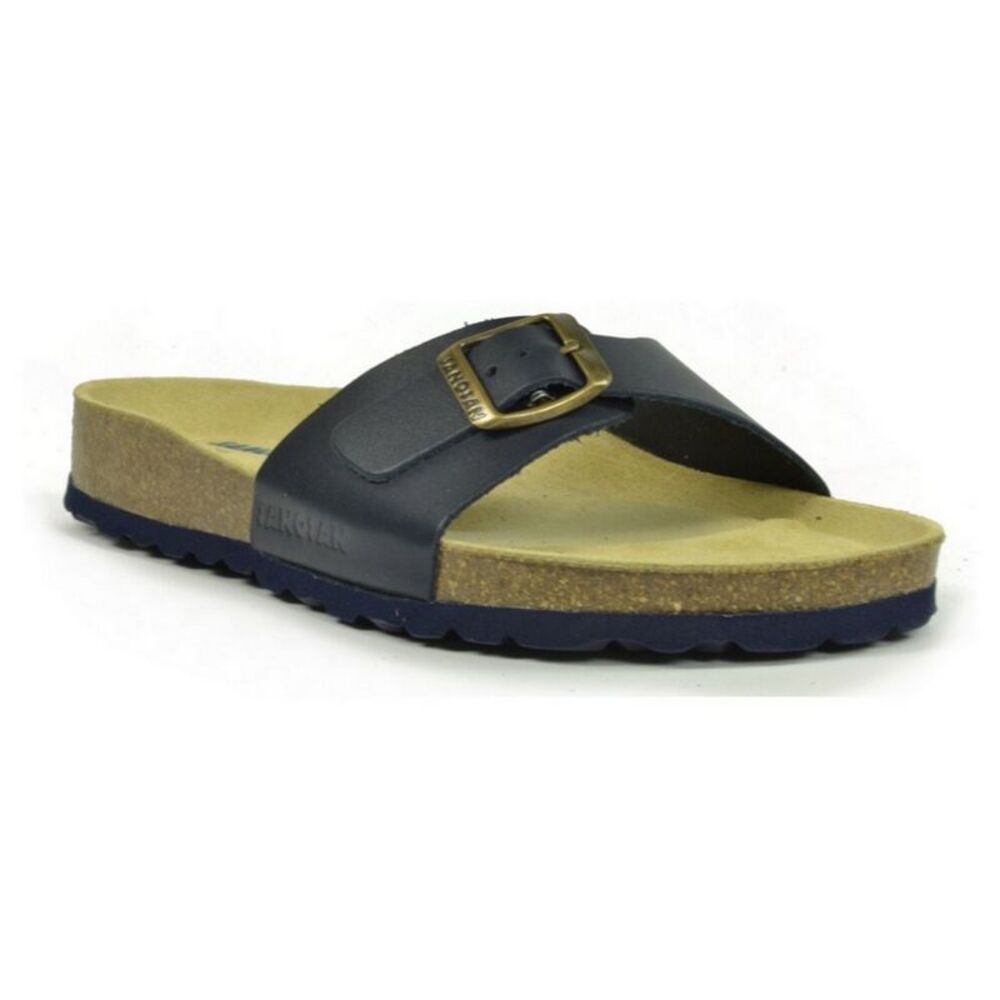 Sanosan Womens/Ladies Malaga Leather Sandals / Navy